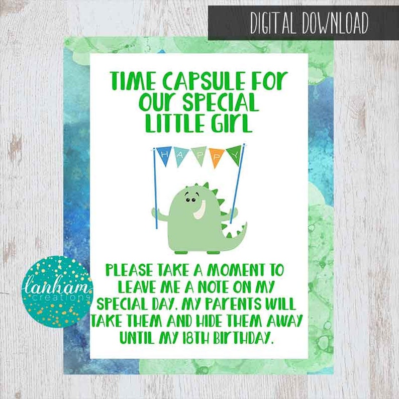 Time Capsule, First Birthday, Time Capsule, Monster Birthday, Monster Party, Little Monster, Little Monster Party, Boy 1st Birthday image 5