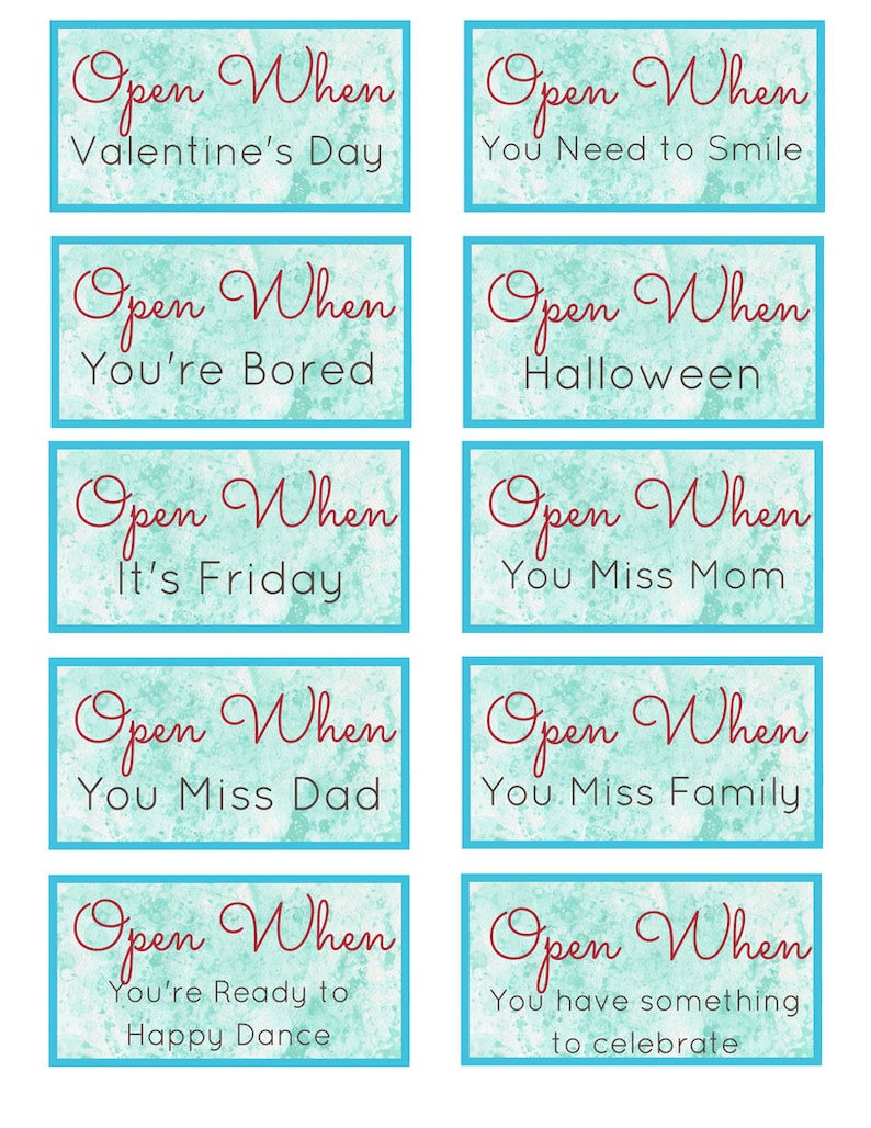 photo about Open When Letters Printable identified as Open up Though Letters, Extensive Length Romance Card, Xmas Printable, Appreciate Notes, Treatment Bundle, Lengthy Length Letters, Deployment Present