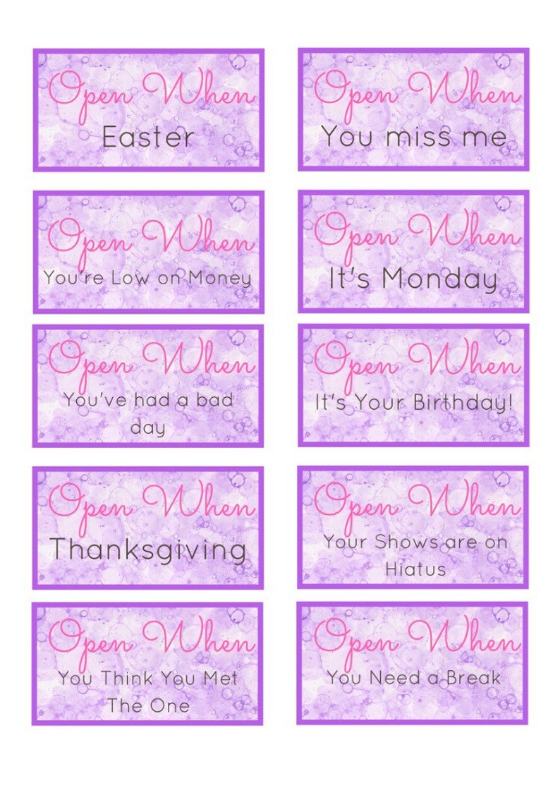 Open When Letters Long Distance Relationship Card Christmas - Etsy