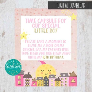 Birthday Decor, Birthday Party, Time Capsule, Printable, Star Birthday image 4