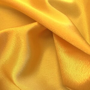 Crepe Back Satin Bridal Fabric Draper-Prom-Wedding-Soft 58&quot;-60&quot; Inches Sold by Yard. Yellow