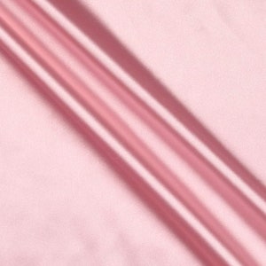 Light Weight Silky Stretch Charmeuse Satin Fabric by The Yard. Pink