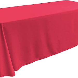 Easy Buy Textiles Polyester Poplin Rectangular Tablecloth, Fuchsia