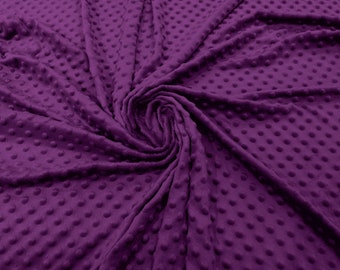 Minky Dimple Dot Soft Cuddle Fabric SEW Craft Sold by The Yard. Magenta