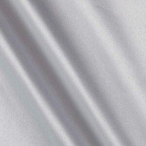 Light Weight Silky Stretch Charmeuse Satin Fabric by The Yard. Silver