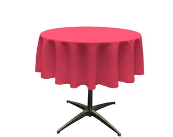 Easy Buy Textiles Polyester Poplin Tablecloth Round Fuchsia