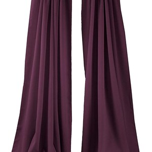 Easy Buy Textiles Polyester Poplin Backdrop Drapes Curtain Panel / Curtain Room Divider ( 2 Panels 5 Feet Wide x 15 Feet High) Eggplant