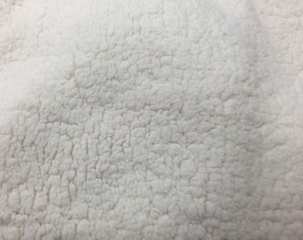 Ivory Cuddle Minky Sherpa Fleece,lamb Wool Design Fabric.Sold By The Yard.