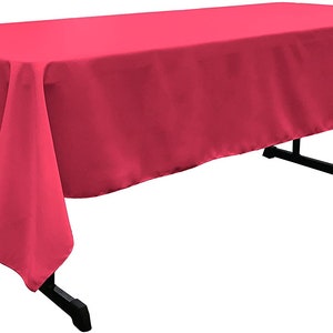 Easy Buy Textiles Polyester Poplin Rectangular Tablecloth, Fuchsia