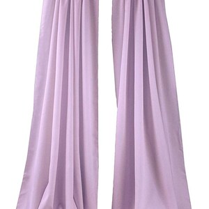Easy Buy Textiles Polyester Poplin Backdrop Drapes Curtain Panel / Curtain Room Divider ( 2 Panels 5 Feet Wide x 20 Feet High) Lilac