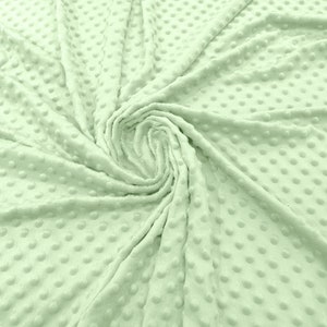 Minky Dimple Dot Soft Cuddle Fabric SEW Craft Sold by The Yard.Sage