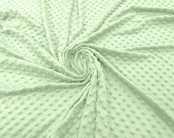 Minky Dimple Dot Soft Cuddle Fabric SEW Craft Sold by The Yard.Sage