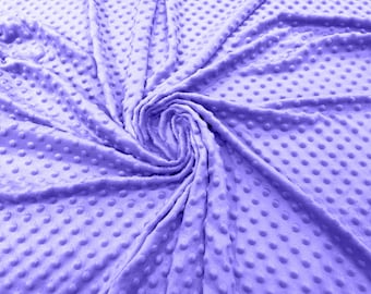 Minky Dimple Dot Soft Cuddle Fabric SEW Craft Sold by The Yard. Lavender
