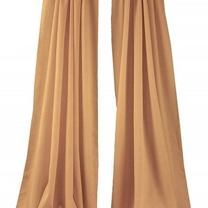 Easy Buy Textiles Polyester Poplin Backdrop Drapes Curtain Panel / Curtain Room Divider ( 2 Panels 5 Feet Wide x 15 Feet High) Khaki