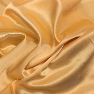Crepe Back Satin Bridal Fabric Draper-Prom-Wedding-Soft 58&quot;-60&quot; Inches Sold by Yard. Gold