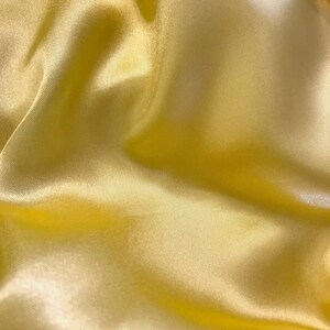 Charmeuse Bridal Solid Satin Fabric for Wedding Dress Fashion Crafts Costumes Decorations Silky Satin 58” Wide Sold By Yard Light Gold