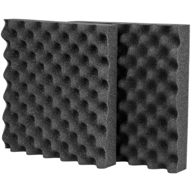 1-1//2/" x 12/" x 12/" Prop 65 Com Acoustic Eggcrate Foam 2 Pcs