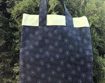Sturdy shopping bag, carrying bag, shopper, black-green, shopping bag, cloth bag, sustainable