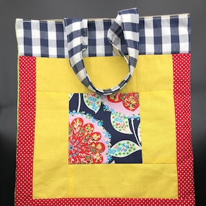 Sturdy shopping bag, tote bag, shopper, patchwork, shopping bag, fabric bag, sustainable