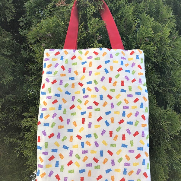 Stable shopping bag, carrier bag, shopper, colorful, shopping bag, fabric bag, sustainable, gummy bears