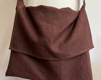 Medieval shoulder bag, pilgrim bag, bread bag, medieval reenactment, larp