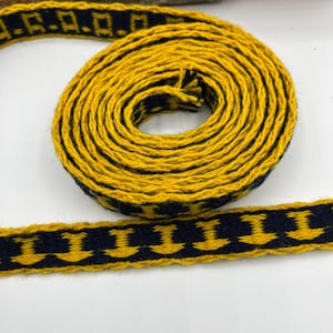 Tablet-woven border - Hand-woven tablet border - Thor's hammer - Medieval reenactment LARP