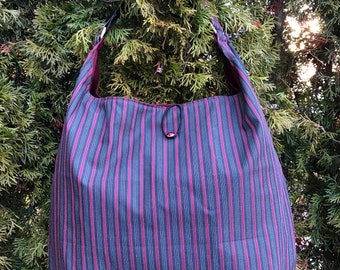 Hobo bag, stripes, hobobag, shoulder bag, tote bag, pouch bag, fabric bag, sustainable