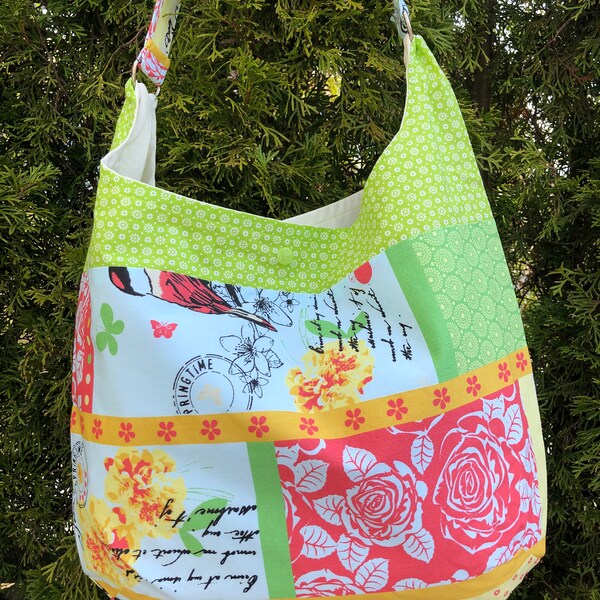 Hobo Bag, Spring, Hobobag, Shoulder Bag, Carrying Bag, Bucket Bag, Cloth Bag, Sustainable