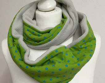 Lined loop scarf - Cozy winter scarf - Warm tube scarf design