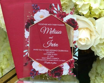 Acrylic Wedding Invitation