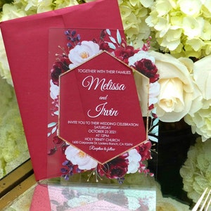 Acrylic Wedding Invitation