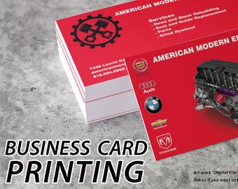 Custom Business Card Printing: Full Color, Glossy or Matte Finish