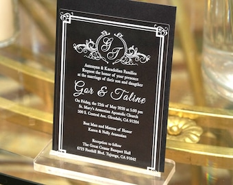 Acrylic Wedding Invitation