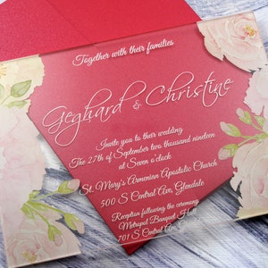 Acrylic Wedding Invitation