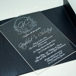 Acrylic Wedding Invitation