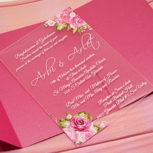 Acrylic Wedding Invitation