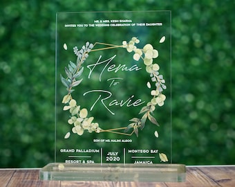 Acrylic Wedding Invitation
