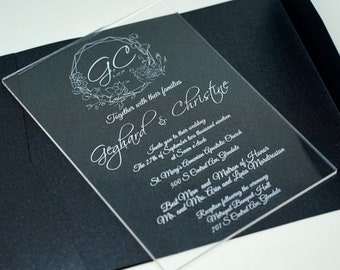 Acrylic Wedding Invitation