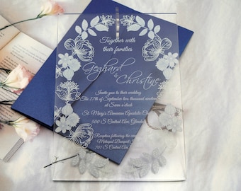 Acrylic Wedding Invitation