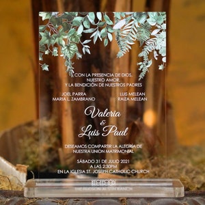Acrylic Wedding Invitation