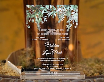 Acrylic Wedding Invitation
