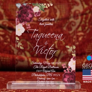 Acrylic Wedding Invitation
