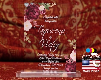 Acrylic Wedding Invitation