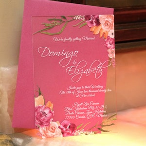 Acrylic Wedding Invitation