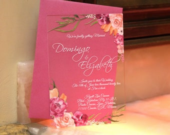 Acrylic Wedding Invitation