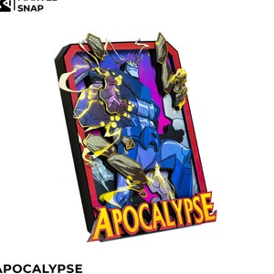 APOCALYPSE Marvel Snap – Carte 3D personnalisée | Shadowbox 3D Marvel Snap - Art 100 % fait main | Carte personnalisée pour cadeau/collection/fan Marvel