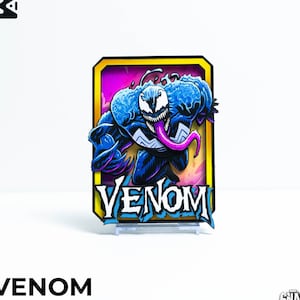 VENOM (DAN HIPP) Marvel Snap – Tarjeta 3D personalizada / 3D Marvel Snap Shadowbox - Arte 100 % hecho a mano / Tarjeta personalizada para regalo/colección de Marvel