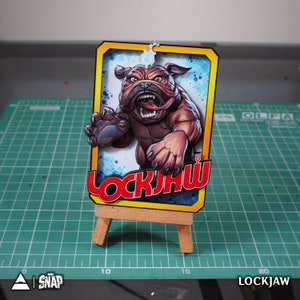 LOCKJAW Marvel Snap – Biglietto 3D personalizzato / 3D Marvel Snap Shadowbox - Arte fatta a mano al 100% / Biglietto personalizzato per regalo/collezione/fan Marvel