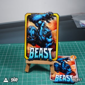 BEAST Marvel Snap – Biglietto 3D personalizzato / 3D Marvel Snap Shadowbox - Arte fatta a mano al 100% / Biglietto personalizzato per regalo/collezione/fan Marvel