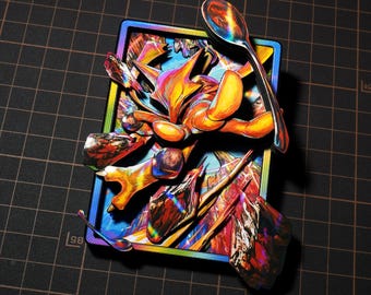 ALAKAZAM Pokemon TCG – Handcrafted 3D Card | Pokemon Themed Shadowbox - Artisan Crafted | Pokemon Fan/Collector Gift